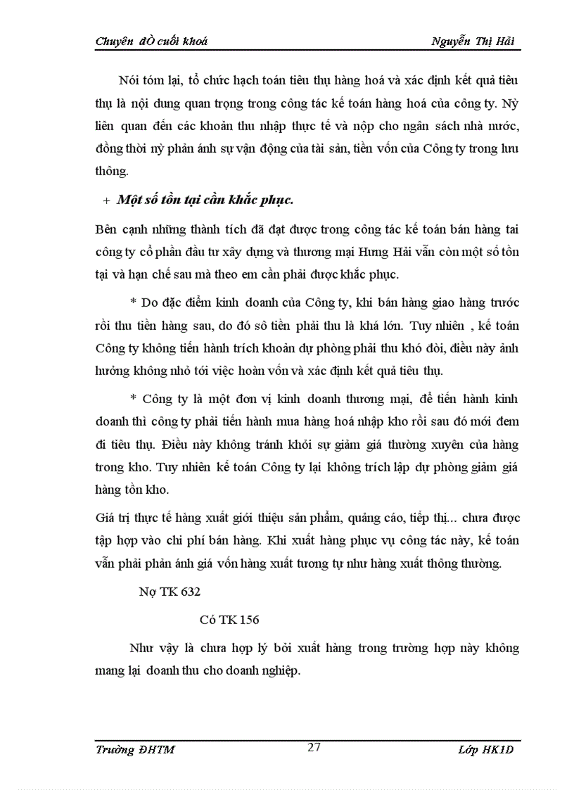 image for page Kế toán bán hàng bánh ngọt của công ty cổ phần đầu tư xây dựng và thương mại Hưng Hải