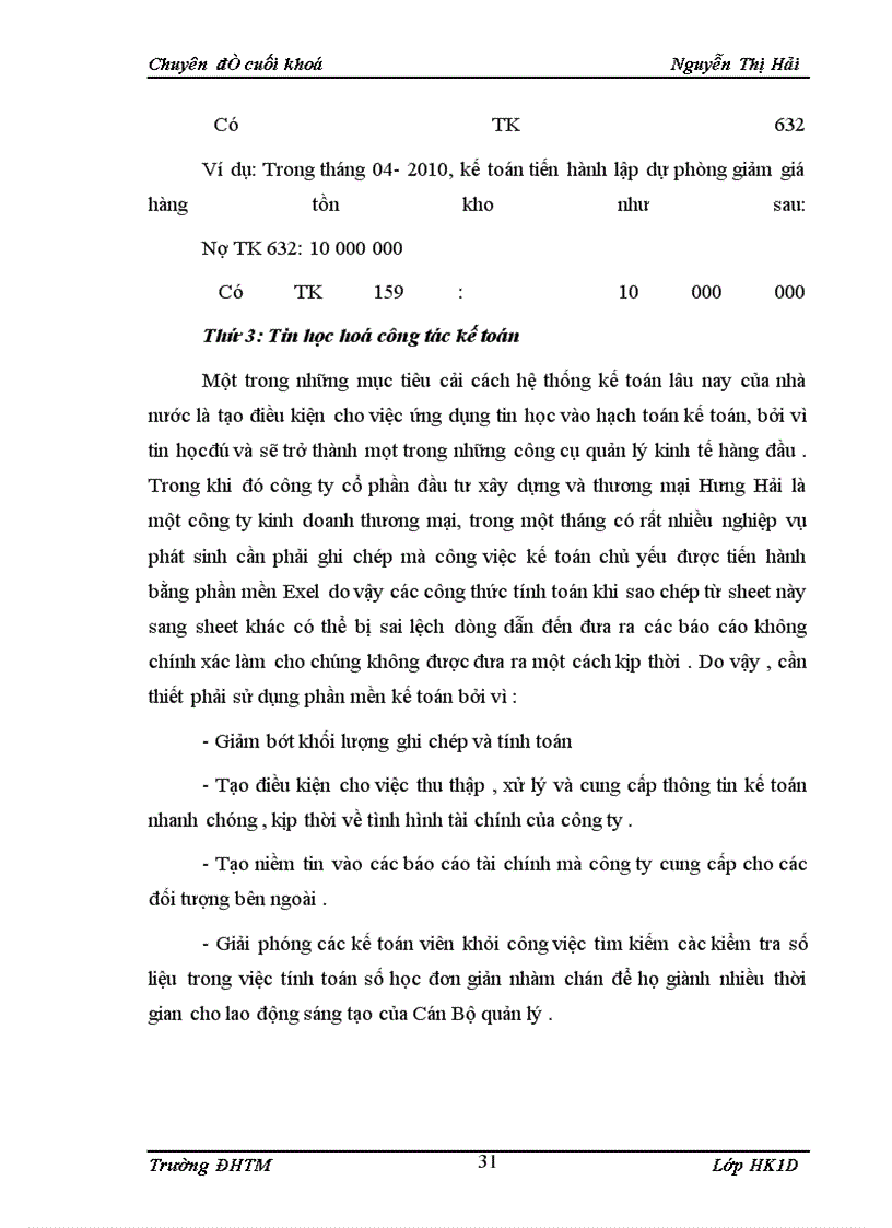 image for page Kế toán bán hàng bánh ngọt của công ty cổ phần đầu tư xây dựng và thương mại Hưng Hải