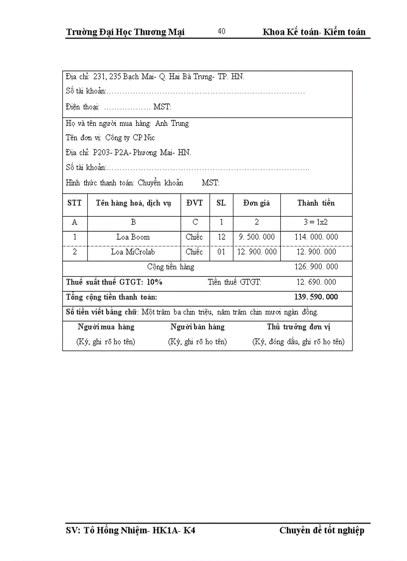 image for page Kế toán bán hàng linh kiện máy tính tại Công ty TNHH thương mại dịch vụ công nghệ thông tin- TSI