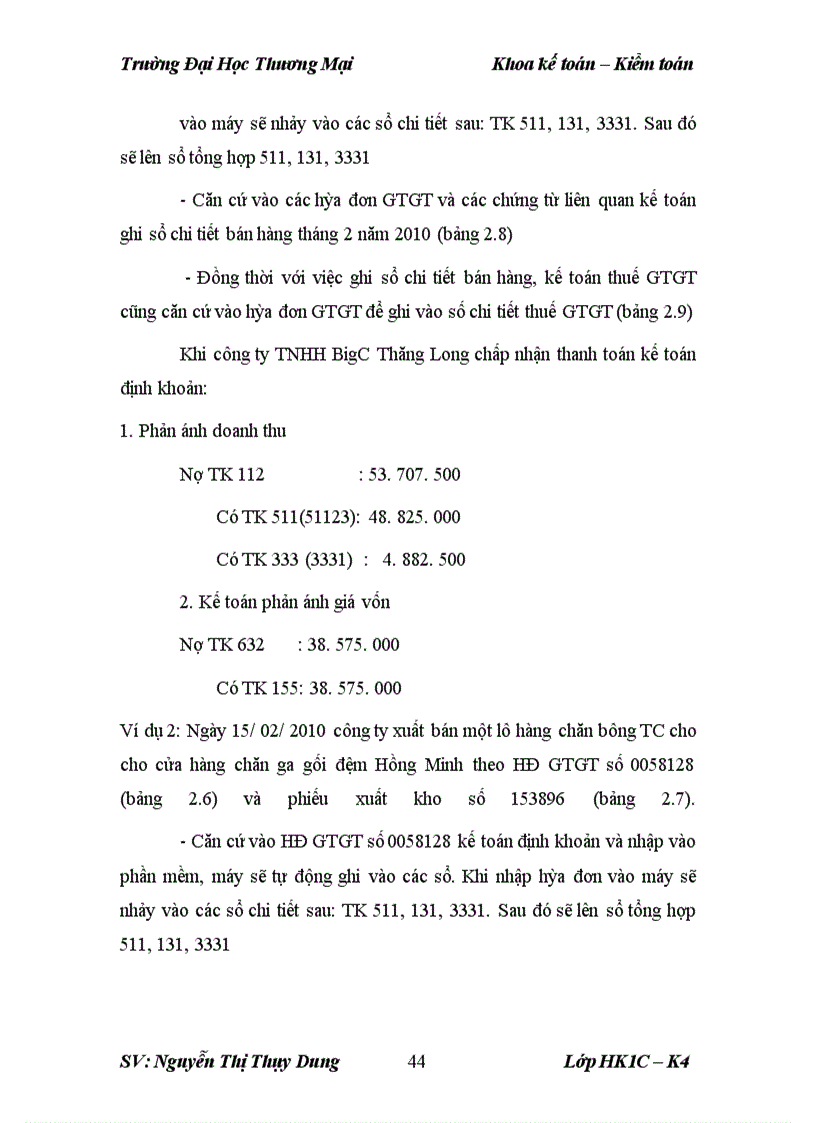 image for page Kế toán bán hàng mặt hàng chăn bông tại công ty cổ phần may sông Hồng – Nam Định