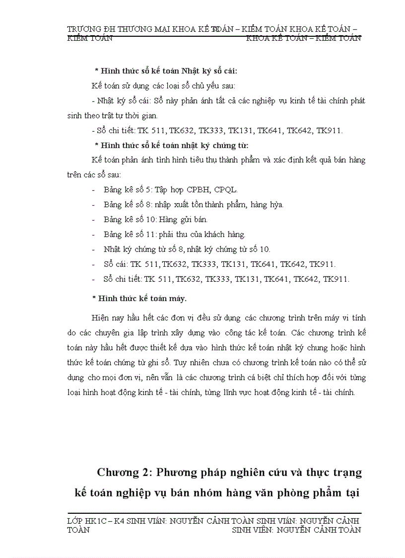 image for page Kế toán bán nhóm hàng văn phòng phẩm tại Công ty TNHH Thương mại Tổng hợp và dịch vụ Huy Hùng