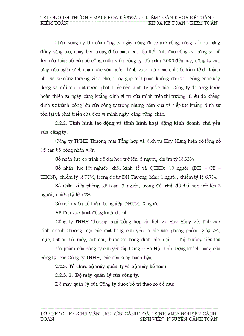 image for page Kế toán bán nhóm hàng văn phòng phẩm tại Công ty TNHH Thương mại Tổng hợp và dịch vụ Huy Hùng