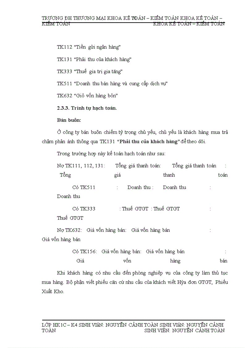 image for page Kế toán bán nhóm hàng văn phòng phẩm tại Công ty TNHH Thương mại Tổng hợp và dịch vụ Huy Hùng