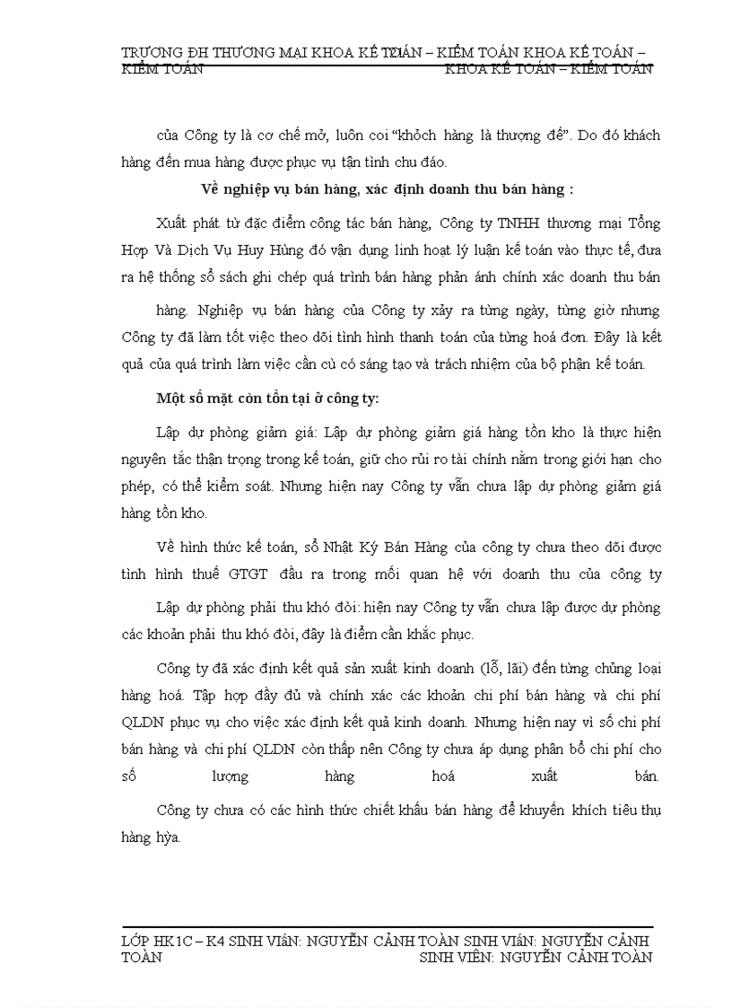 image for page Kế toán bán nhóm hàng văn phòng phẩm tại Công ty TNHH Thương mại Tổng hợp và dịch vụ Huy Hùng