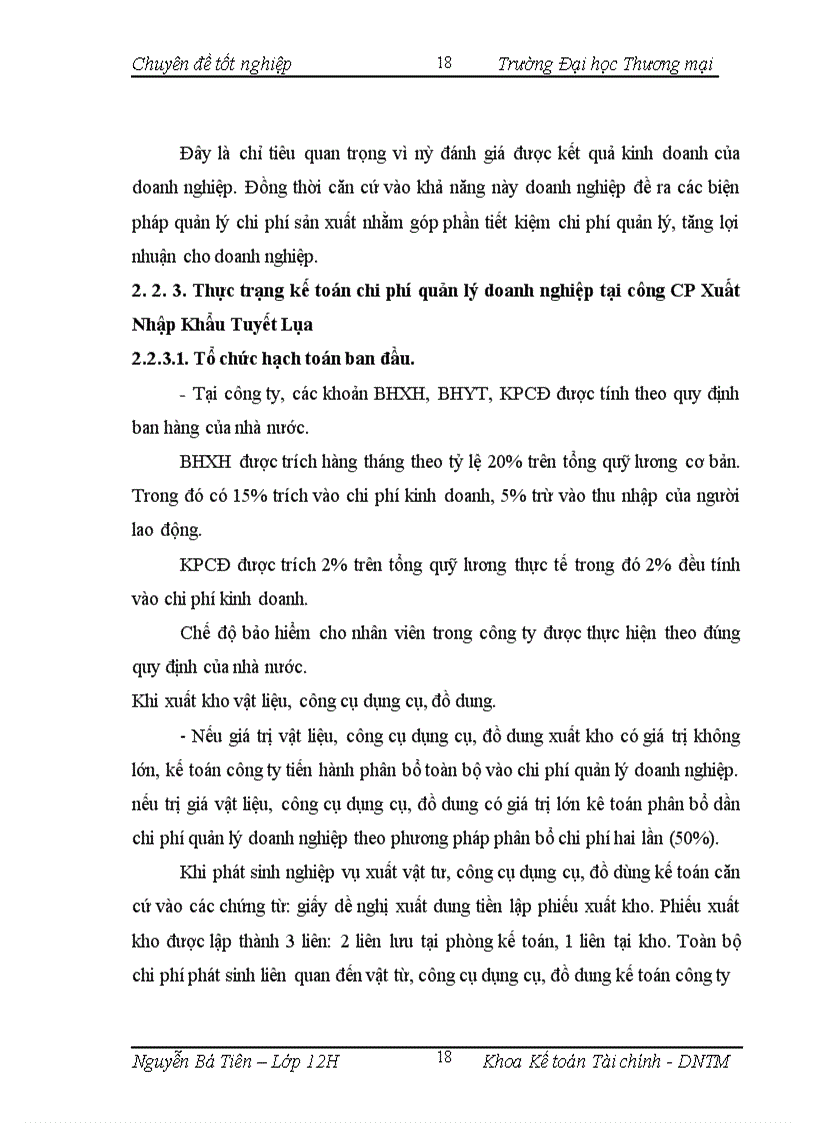 image for page Kế toán chi phí quản lý doanh nghiệp tại công ty cổ phần xuất nhập khẩu Tuyết Lụa