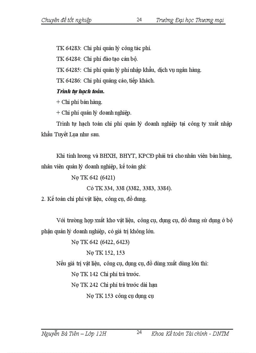 image for page Kế toán chi phí quản lý doanh nghiệp tại công ty cổ phần xuất nhập khẩu Tuyết Lụa