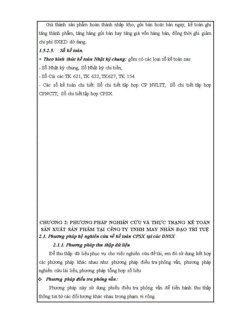 image for page Kế toán chi phí sản xuất Áo Nỷ Dệt Kim tại Công ty TNHH May Nhân Đạo Trí Tuệ – Thực trạng và giải pháp