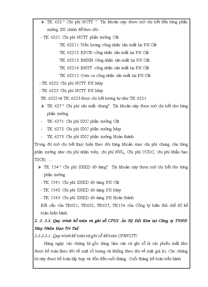 image for page Kế toán chi phí sản xuất Áo Nỷ Dệt Kim tại Công ty TNHH May Nhân Đạo Trí Tuệ – Thực trạng và giải pháp