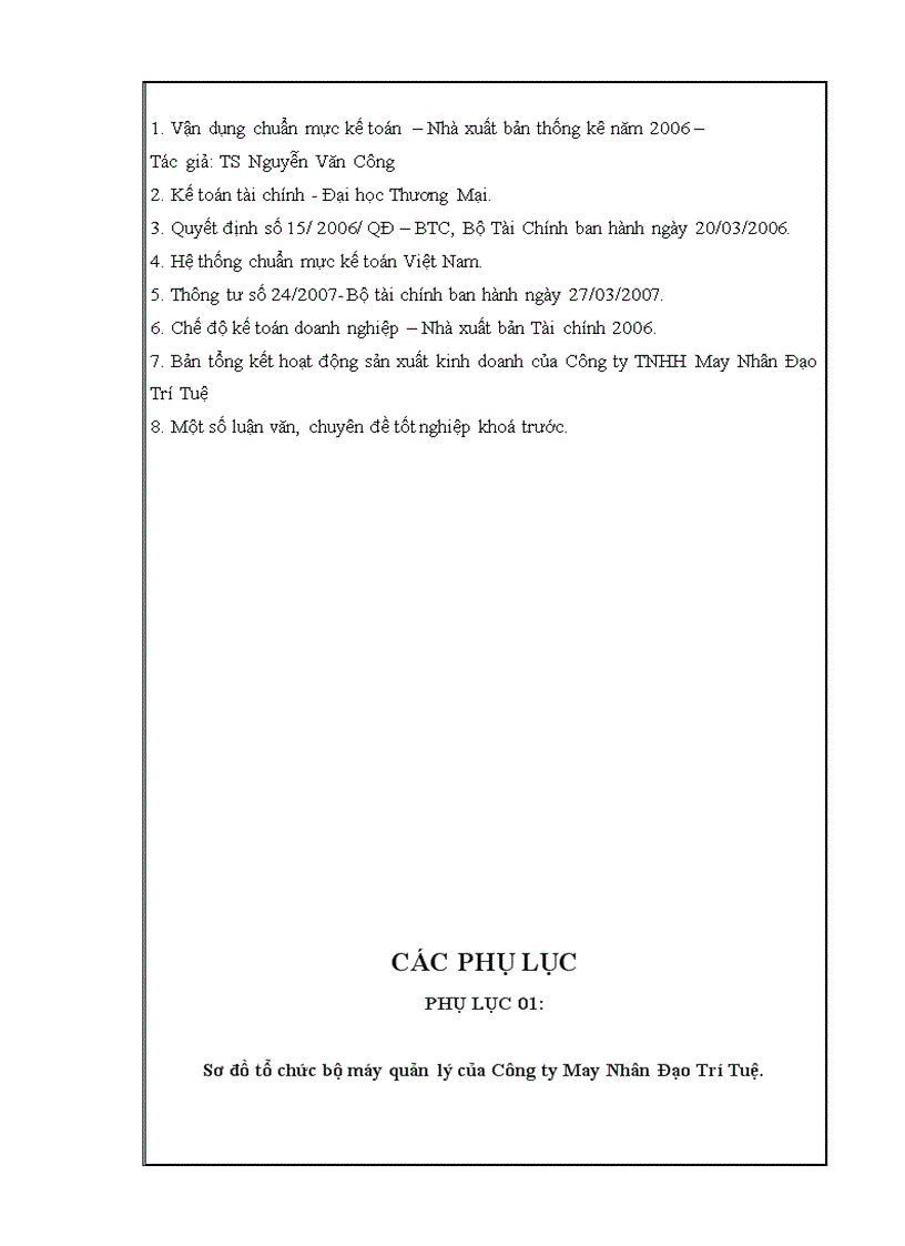 image for page Kế toán chi phí sản xuất Áo Nỷ Dệt Kim tại Công ty TNHH May Nhân Đạo Trí Tuệ – Thực trạng và giải pháp