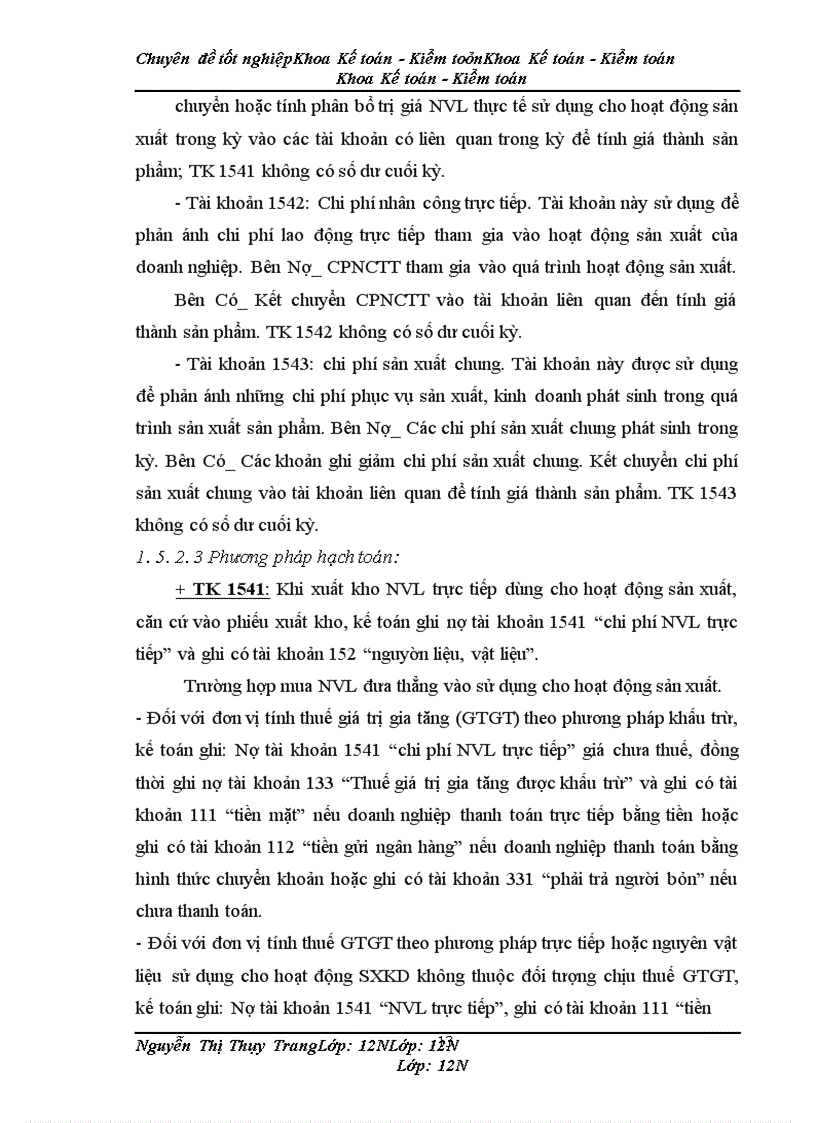 image for page Kế toán chi phí sản xuất sản phẩm bộ quần áo thể thao tại Công ty cổ phần May BTM