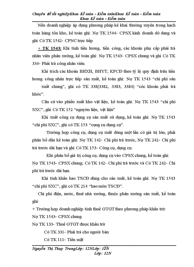 image for page Kế toán chi phí sản xuất sản phẩm bộ quần áo thể thao tại Công ty cổ phần May BTM