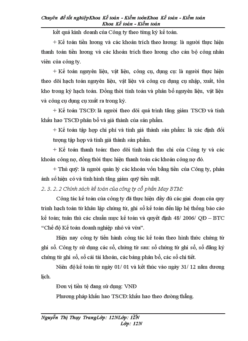 image for page Kế toán chi phí sản xuất sản phẩm bộ quần áo thể thao tại Công ty cổ phần May BTM