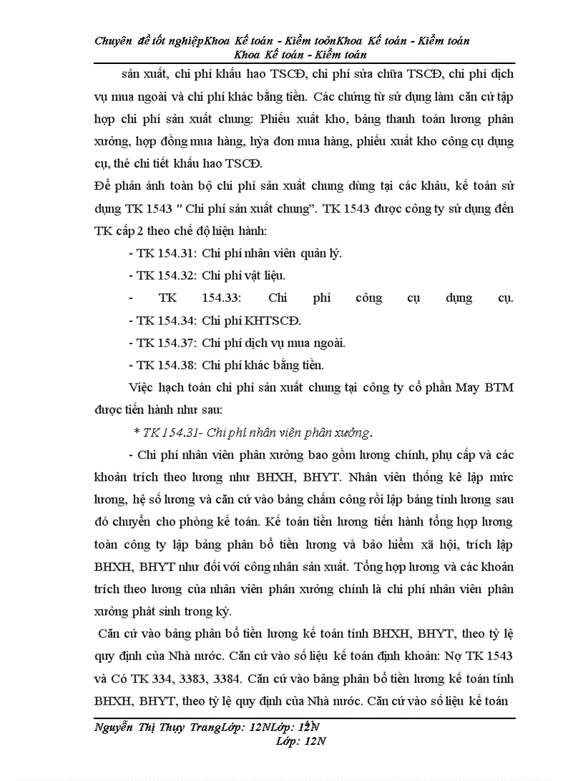 image for page Kế toán chi phí sản xuất sản phẩm bộ quần áo thể thao tại Công ty cổ phần May BTM