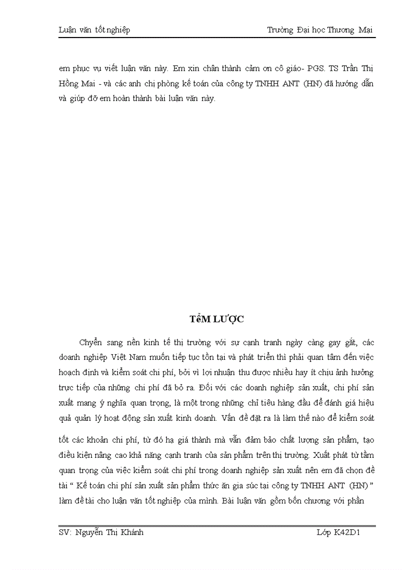 image for page Kế toán chi phí sản xuất sản phẩm thức ăn gia súc tại công ty TNHH ANT (HN)