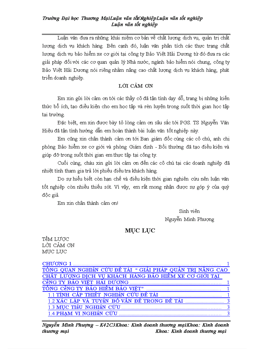 image for page Giải pháp quản trị nâng cao chất lượng dịch vụ khách hàng bảo hiểm xe cơ giới tại công ty Bảo Việt Hải Dương - Tổng công ty Bảo hiểm Bảo Việt