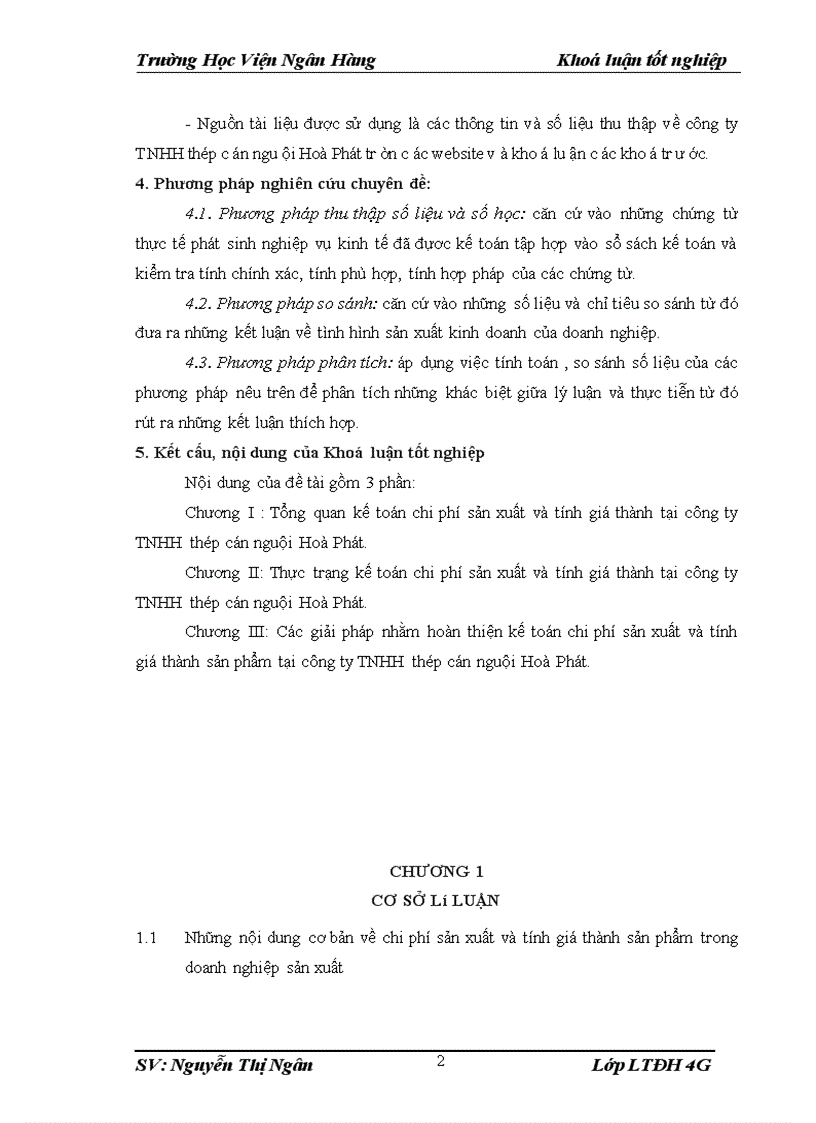 image for page Kế toán chi phí sản xuất và tính giá thành sản phầm tại công ty TNHH thép cán nguội Hoà Phát -Thực trạng và Giải pháp hoàn thiện