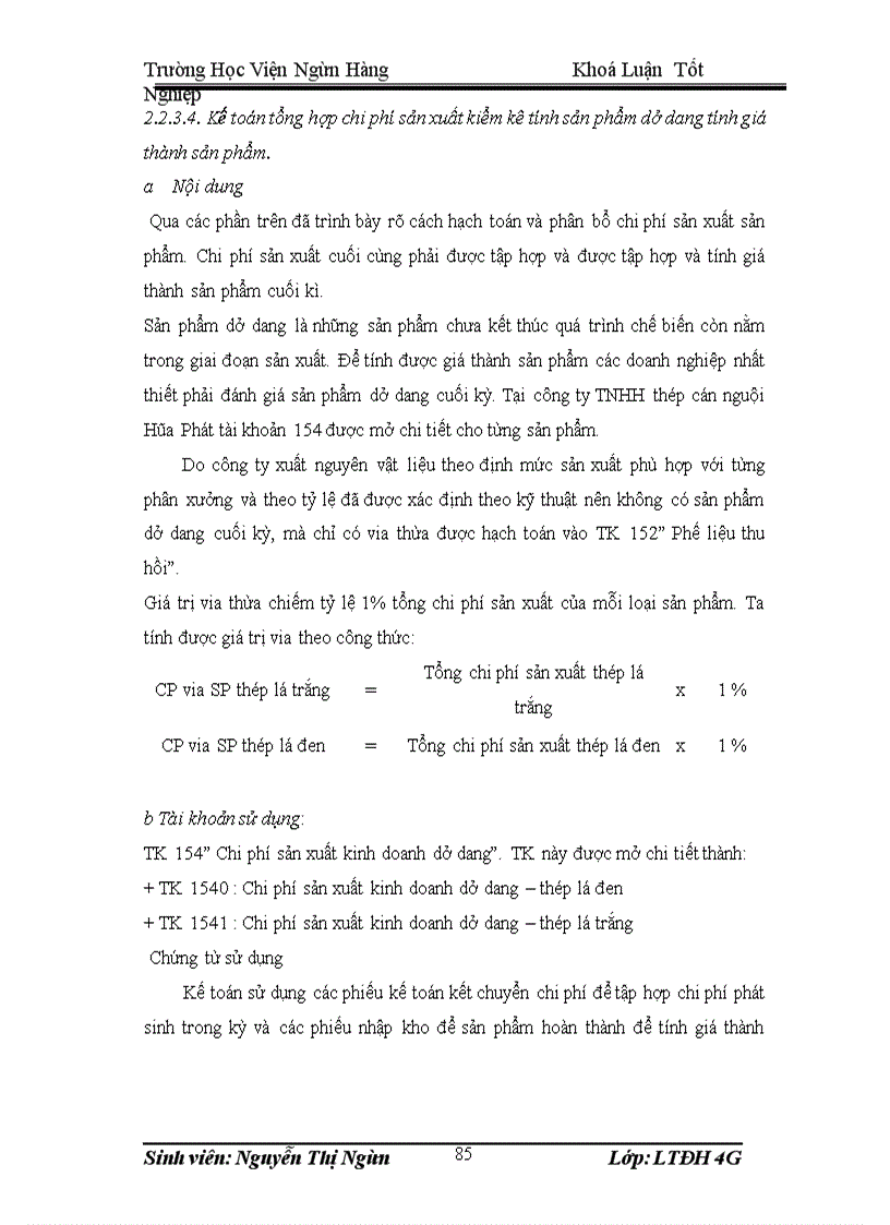 image for page Kế toán chi phí sản xuất và tính giá thành sản phầm tại công ty TNHH thép cán nguội Hoà Phát -Thực trạng và Giải pháp hoàn thiện