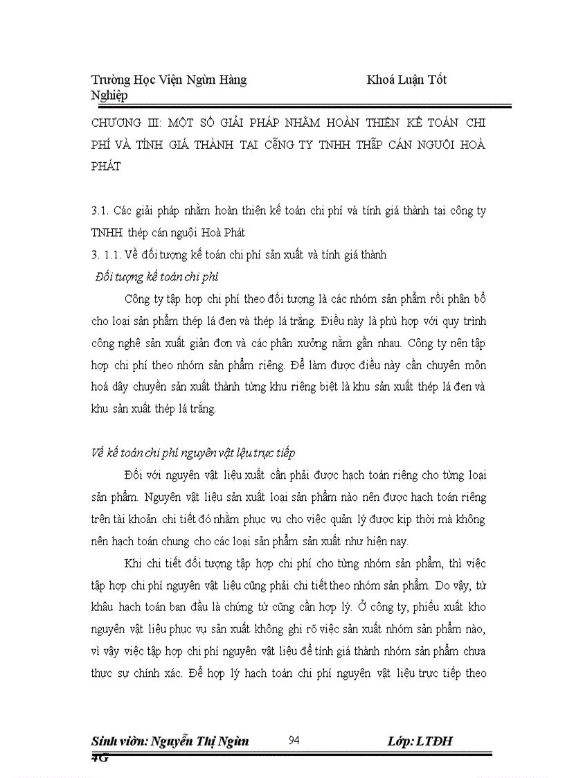 image for page Kế toán chi phí sản xuất và tính giá thành sản phầm tại công ty TNHH thép cán nguội Hoà Phát -Thực trạng và Giải pháp hoàn thiện