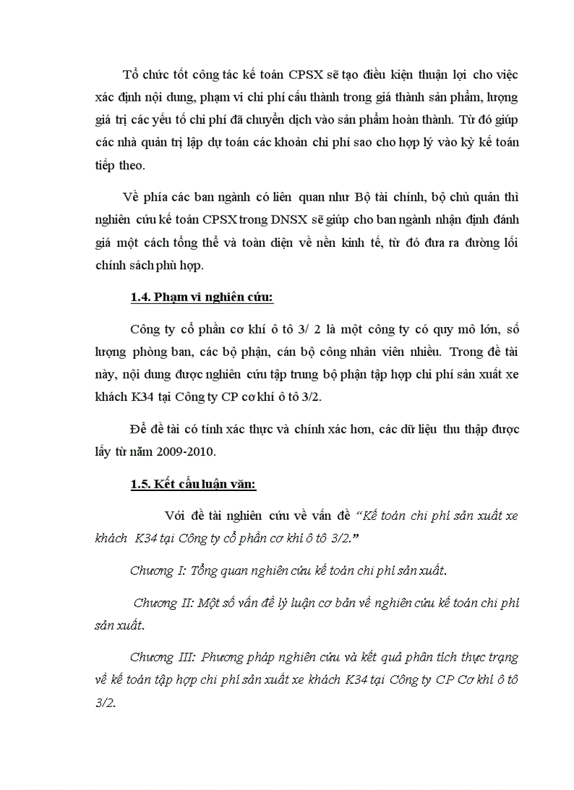 image for page Kế toán chi phí sản xuất xe khách K34 tại Công ty CP Cơ Khí Ô tô 3/2