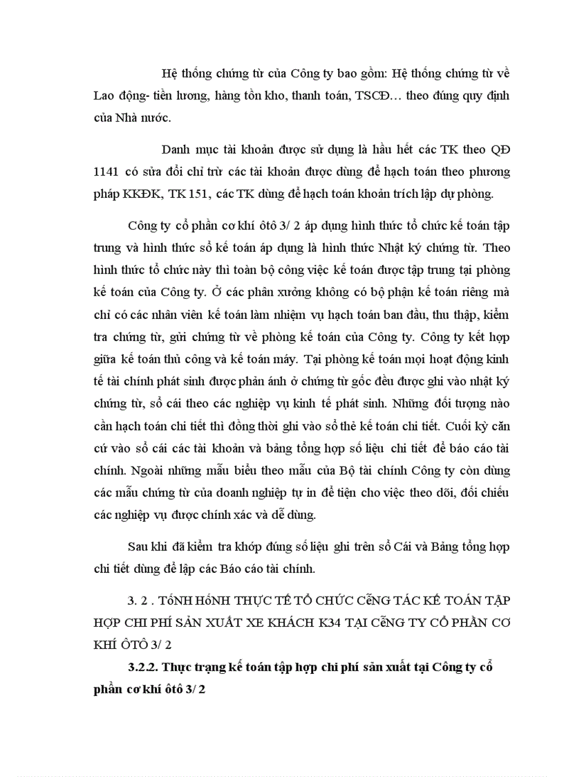 image for page Kế toán chi phí sản xuất xe khách K34 tại Công ty CP Cơ Khí Ô tô 3/2