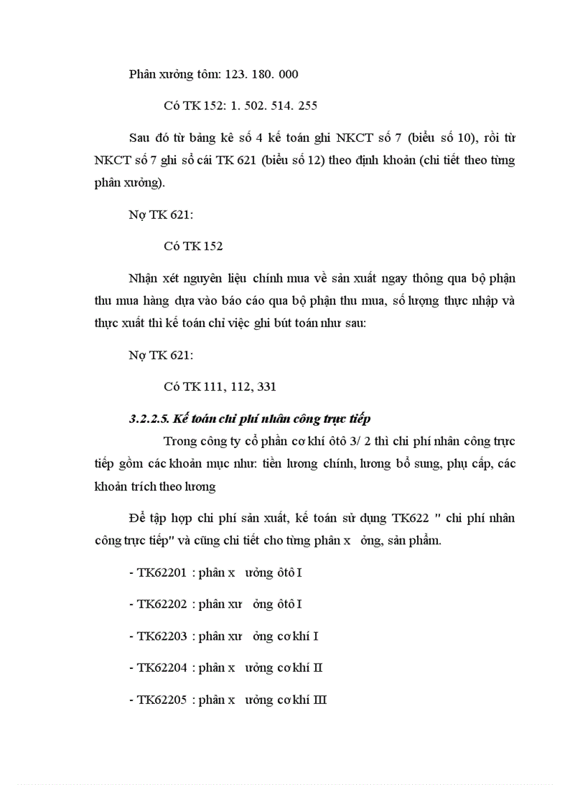 image for page Kế toán chi phí sản xuất xe khách K34 tại Công ty CP Cơ Khí Ô tô 3/2