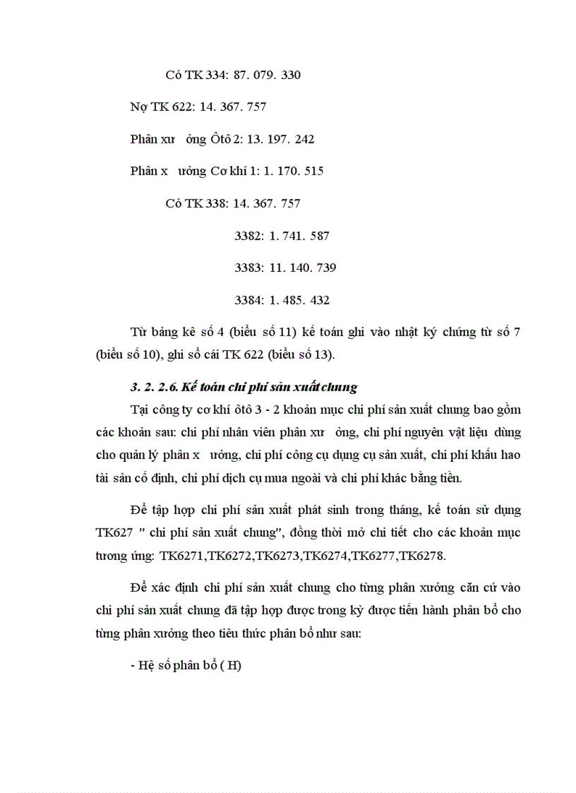 image for page Kế toán chi phí sản xuất xe khách K34 tại Công ty CP Cơ Khí Ô tô 3/2