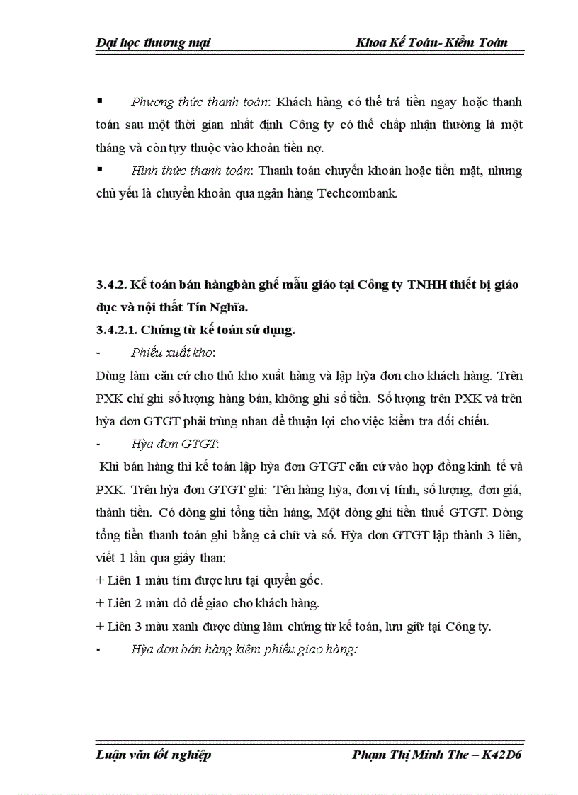 image for page Kế toán bán hàng bàn ghế mẫu giáo tại Công ty TNHH thiết bị giáo dục và nội thất Tín Nghĩa