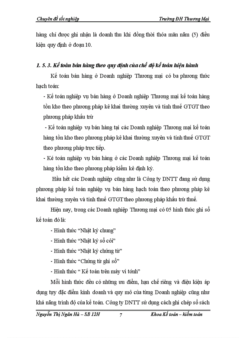 image for page Kế toán mặt hàng máy vi tính tại công ty TNHH Thiết bị và Giải pháp mạng Hà Nội (DNTT)