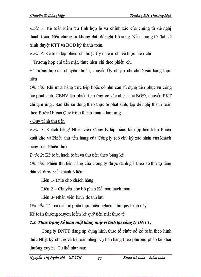 image for page Kế toán mặt hàng máy vi tính tại công ty TNHH Thiết bị và Giải pháp mạng Hà Nội (DNTT)