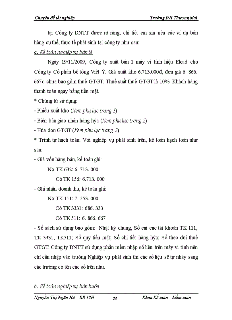 image for page Kế toán mặt hàng máy vi tính tại công ty TNHH Thiết bị và Giải pháp mạng Hà Nội (DNTT)