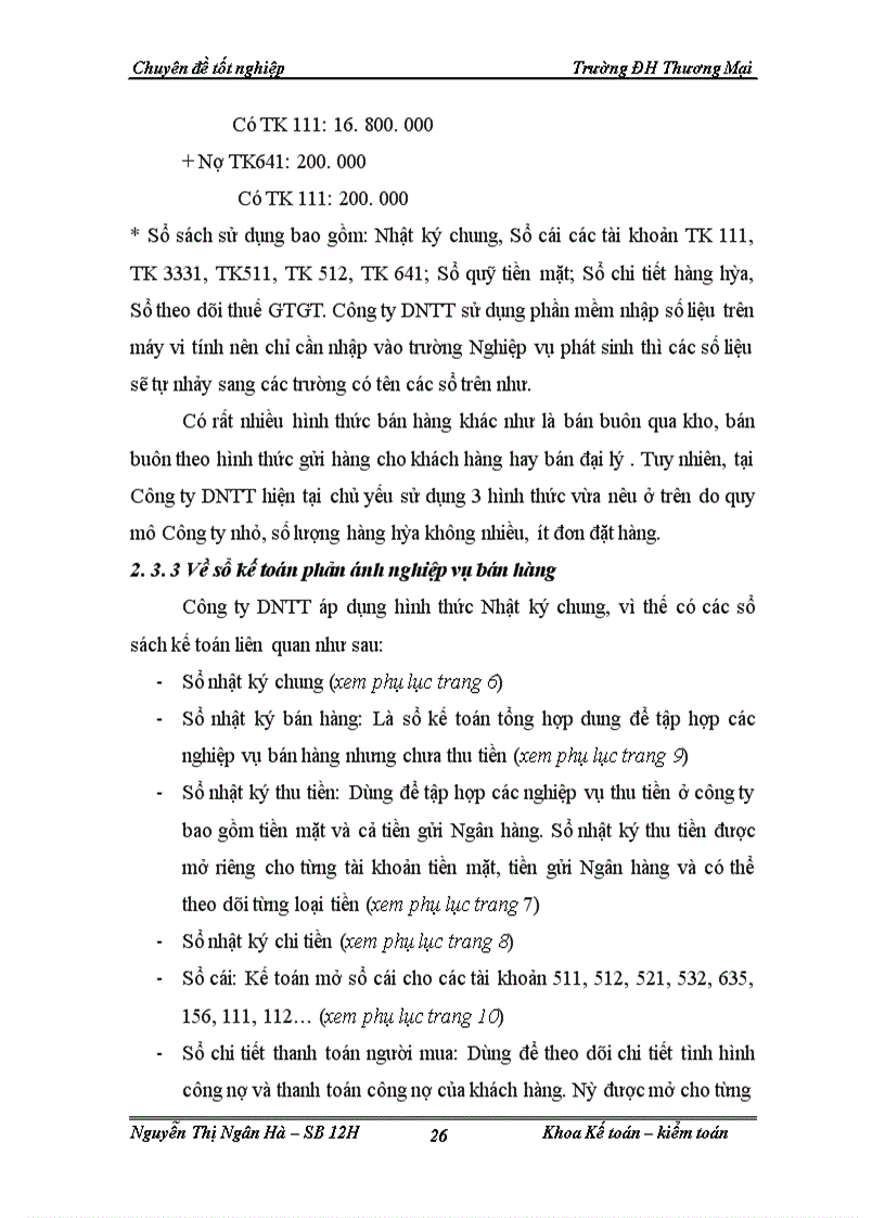 image for page Kế toán mặt hàng máy vi tính tại công ty TNHH Thiết bị và Giải pháp mạng Hà Nội (DNTT)