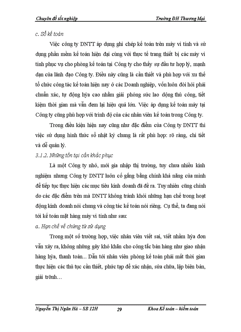 image for page Kế toán mặt hàng máy vi tính tại công ty TNHH Thiết bị và Giải pháp mạng Hà Nội (DNTT)