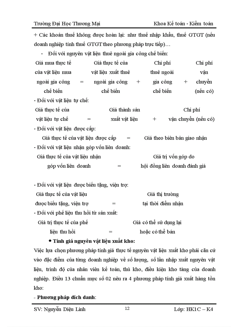 image for page Kế toán nguyên vật liệu áo sơ mi ở công ty cổ phần may Vĩnh Phú