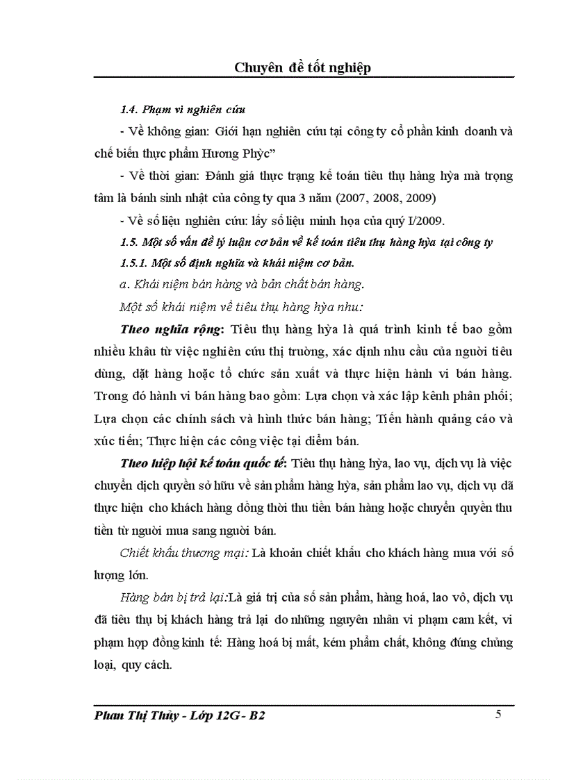 image for page Kế toán tiêu thụ các mặt hàng bánh sinh nhật tại công ty cổ phần và KD thực phẩm Hương Phúc