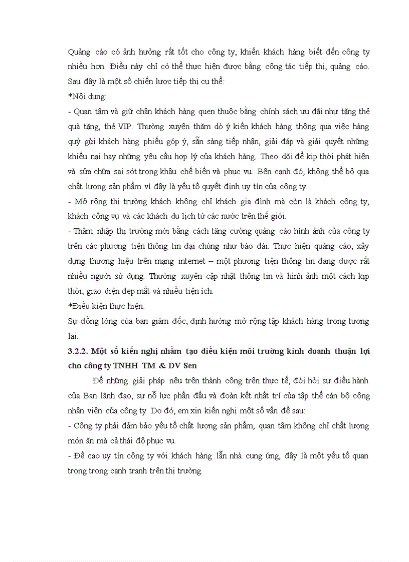 image for page Phân tích doanh thu tại công ty TNHH TM&DV Sen