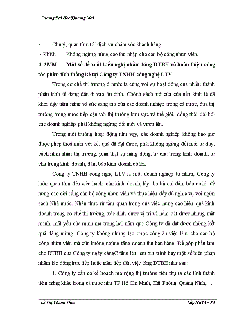 image for page Phân tích thống kê doanh thu bán hàng tại Công ty TNHH công nghệ LTV