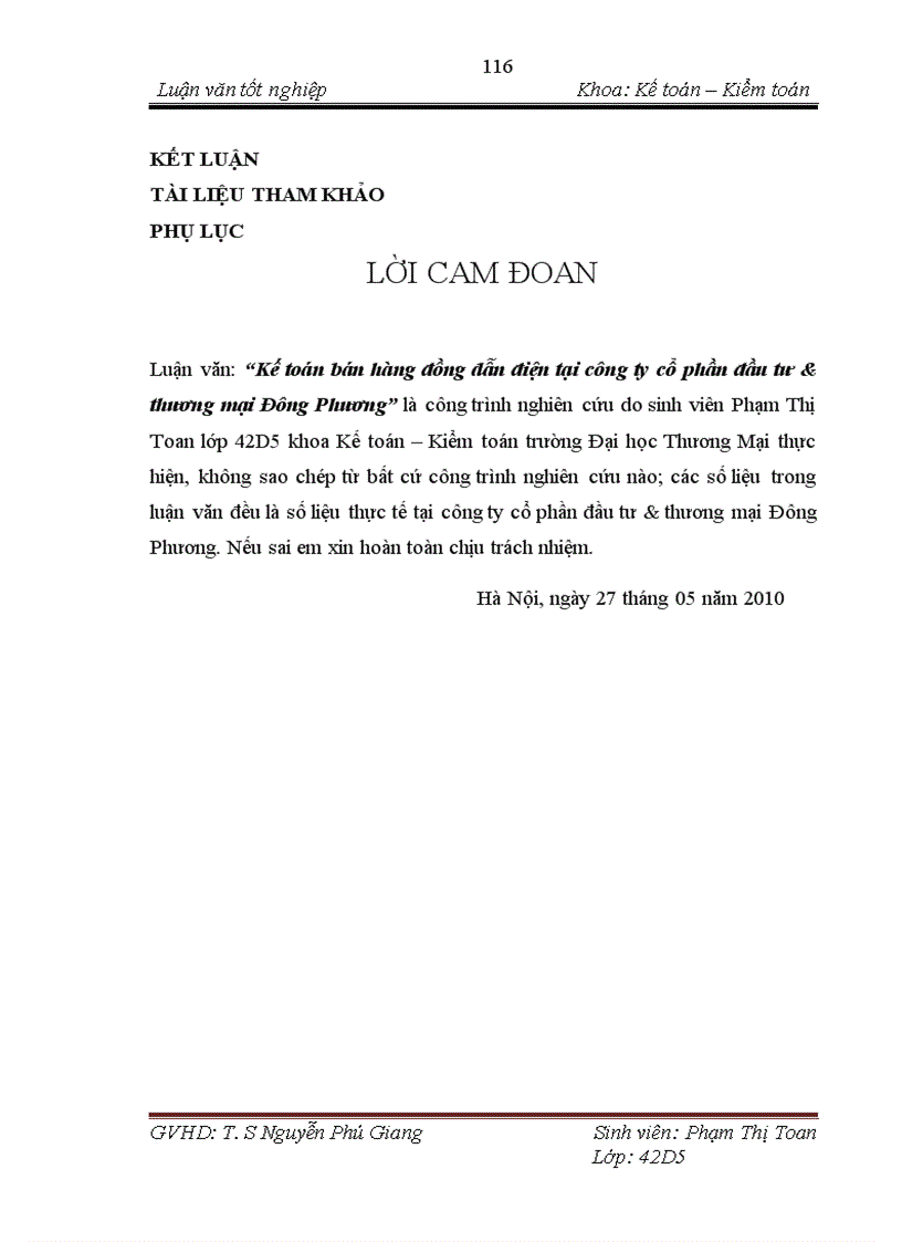 image for page Nhằm hoàn thiện Kế toán bán hàng đồng dẫn điện tại công ty cổ phần đầu tư & thương mại Đông Phương