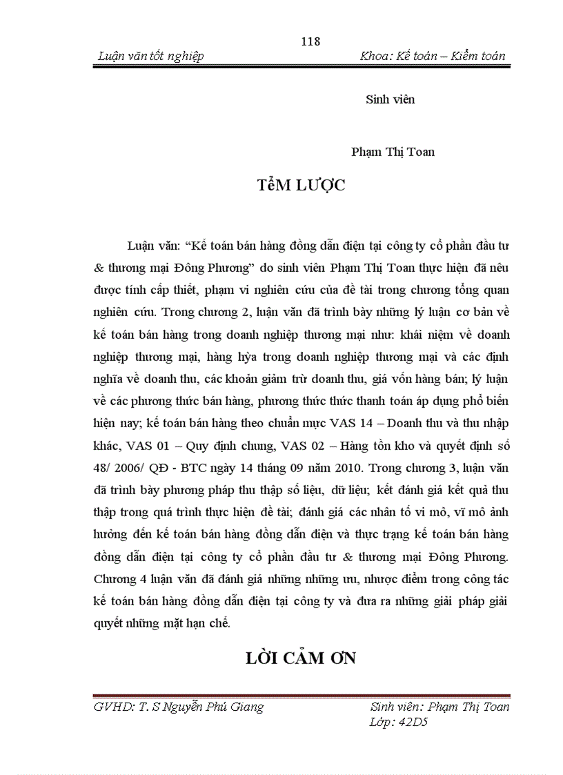 image for page Nhằm hoàn thiện Kế toán bán hàng đồng dẫn điện tại công ty cổ phần đầu tư & thương mại Đông Phương