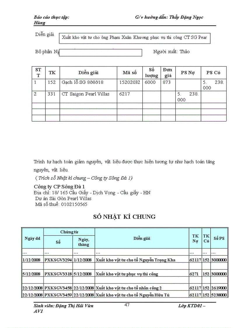 image for page Hoàn thiện kế toán nguyên, vật liệu tại Chi nhánh Công ty Cổ phần Sông Đà 1 tại Hà Nội