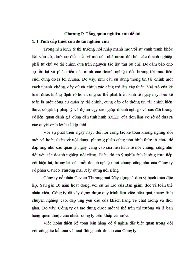 image for page Kế toán bán nhóm hàng săm lốp tại Công ty cổ phần Cavico Thương mại Xây dựng