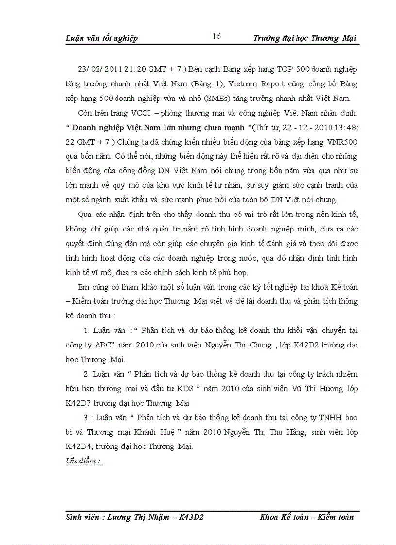 image for page Phân tích thống kê doanh thu tại công ty Giống rau quả Trung Ương