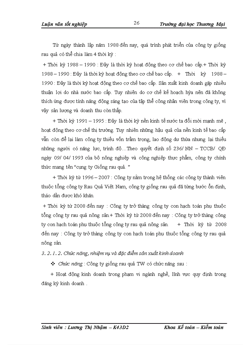 image for page Phân tích thống kê doanh thu tại công ty Giống rau quả Trung Ương