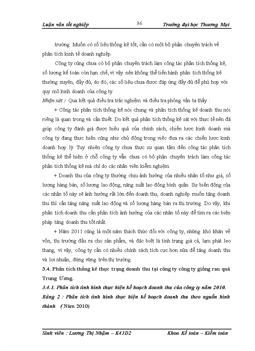 image for page Phân tích thống kê doanh thu tại công ty Giống rau quả Trung Ương