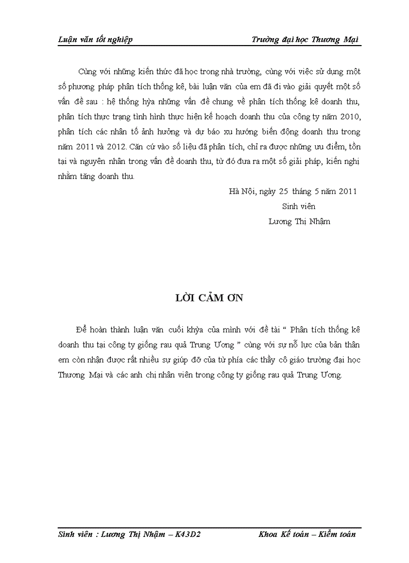 image for page Phân tích thống kê doanh thu tại công ty Giống rau quả Trung Ương