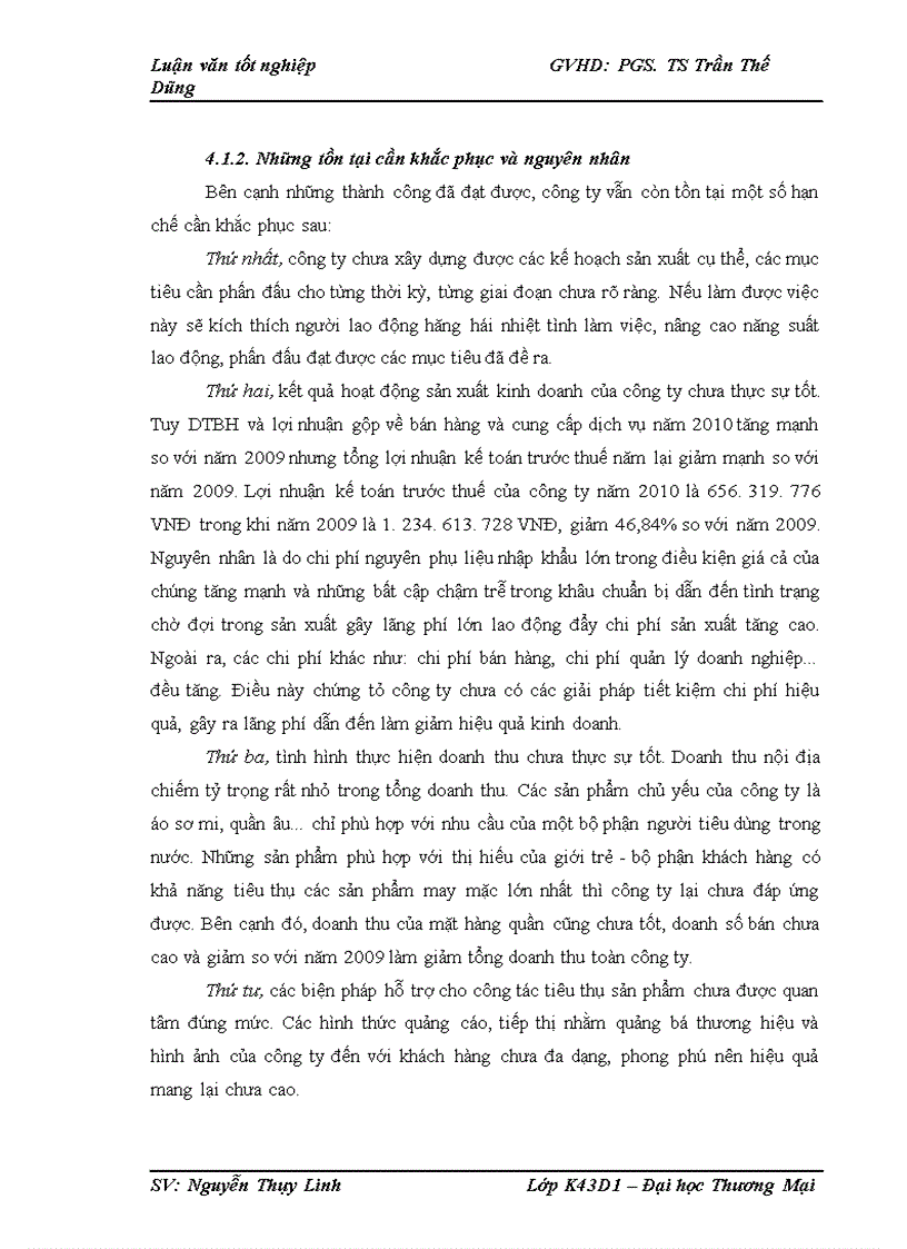 image for page Phân tích doanh thu tại công ty Cổ phần May II Hải Dương