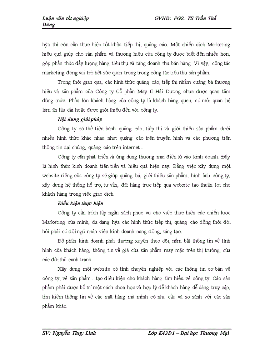 image for page Phân tích doanh thu tại công ty Cổ phần May II Hải Dương