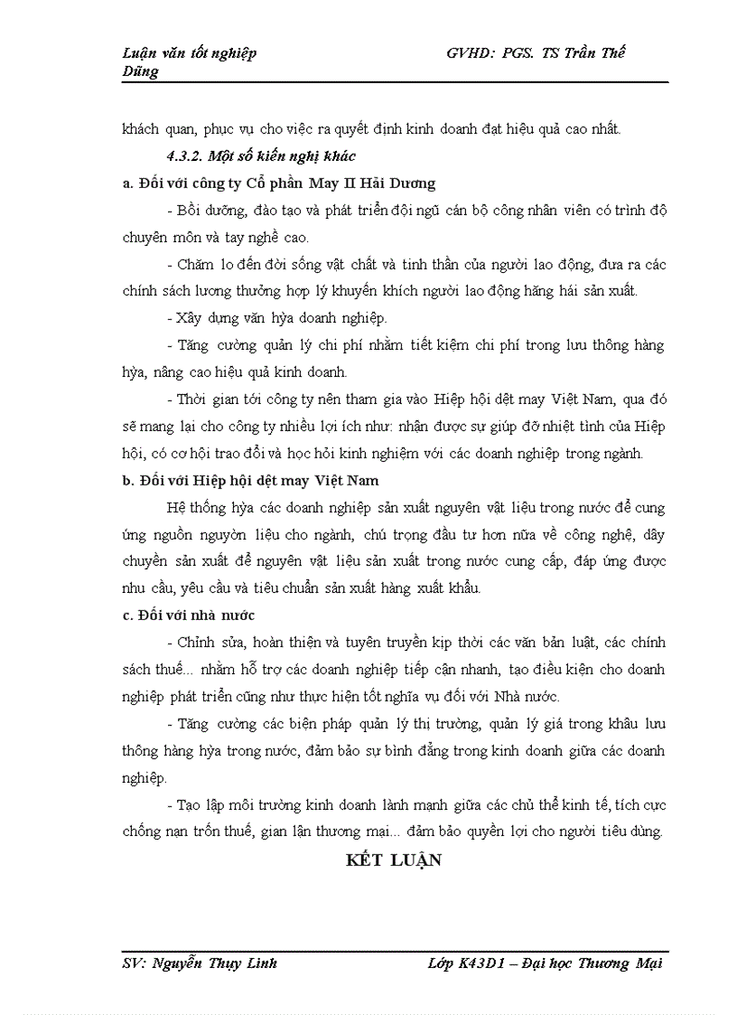 image for page Phân tích doanh thu tại công ty Cổ phần May II Hải Dương