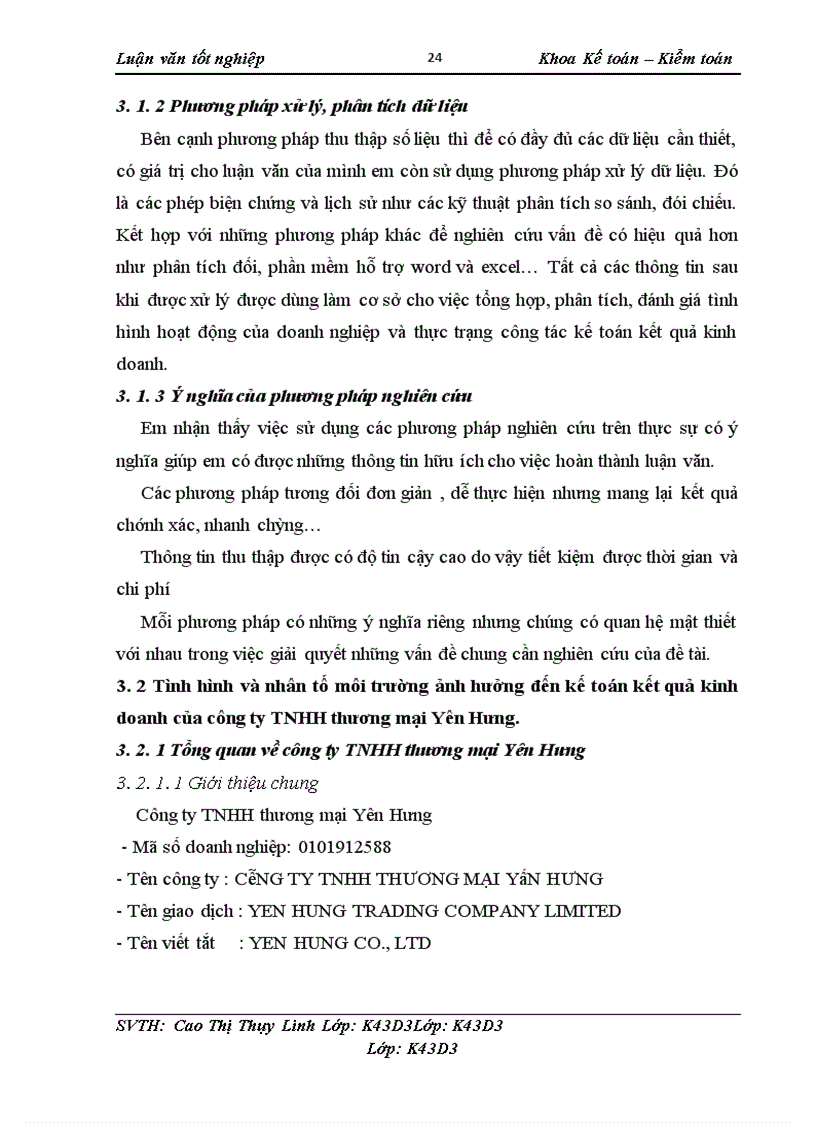 image for page Kế toán kết quả kinh doanh tại công ty TNHH thương mại Yên Hưng