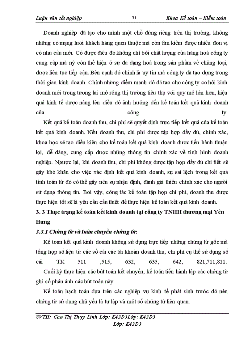 image for page Kế toán kết quả kinh doanh tại công ty TNHH thương mại Yên Hưng