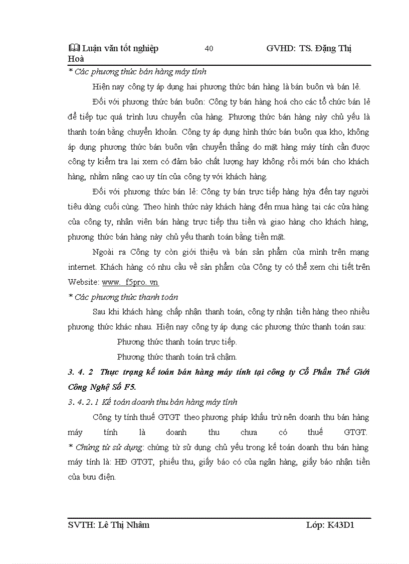 image for page Kế toán bán hàng máy tính tại công ty Cổ Phần Thế Giới Công Nghệ Số F5